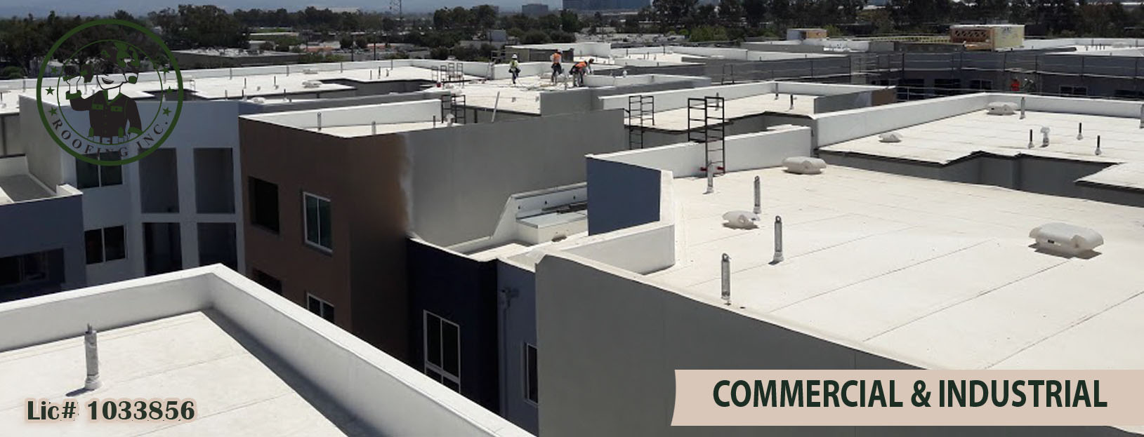 Single Ply Roofing for Flat Roofs in Riverside California commercial building and industrial